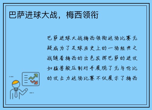 巴萨进球大战，梅西领衔